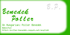benedek poller business card